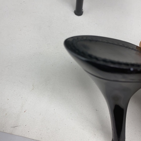 Dior Sz 37 Black Logo High Heel Sandals Bow Studs - Picture 14 of 16